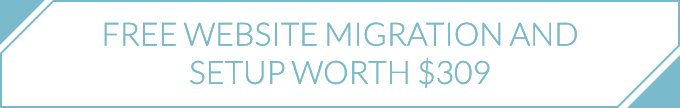 Free website migration and setup, worth $300