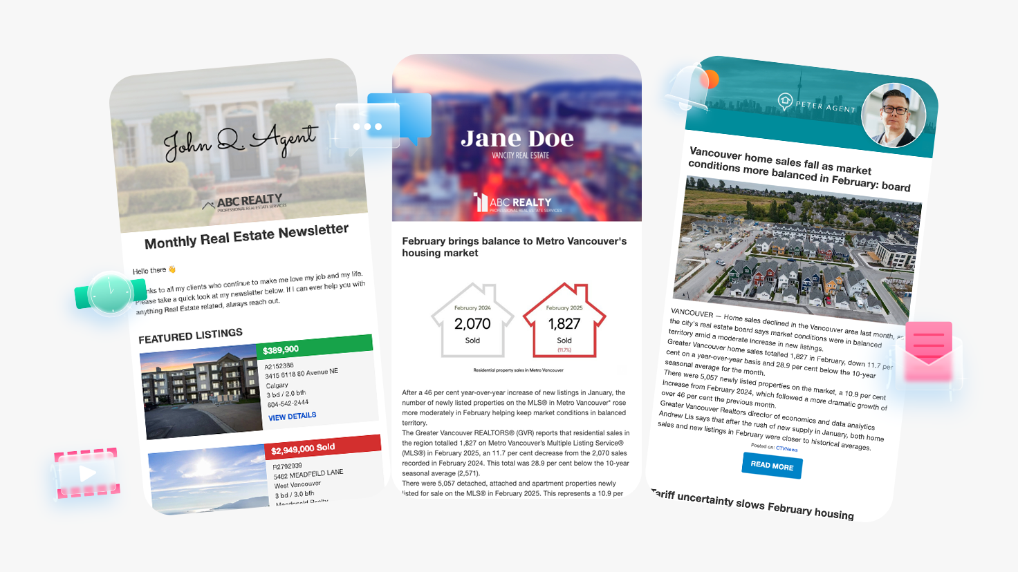 myRealPage Auto-Newsletter — automated monthly newsletter for real estate agents